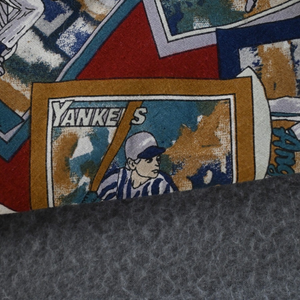Lands End Mens Vintage Baseball Card Collage Necktie OS Multicolor Cotton - Picture 4 of 8